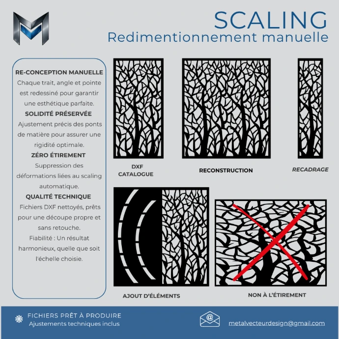 Service de redimensionnement de fichiers DXF